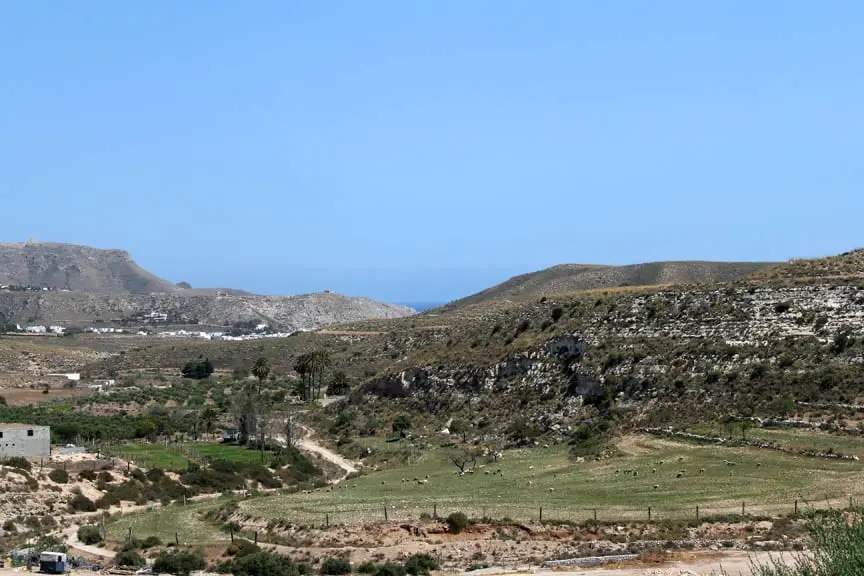Road towards Agua Amarga from Almería Airport